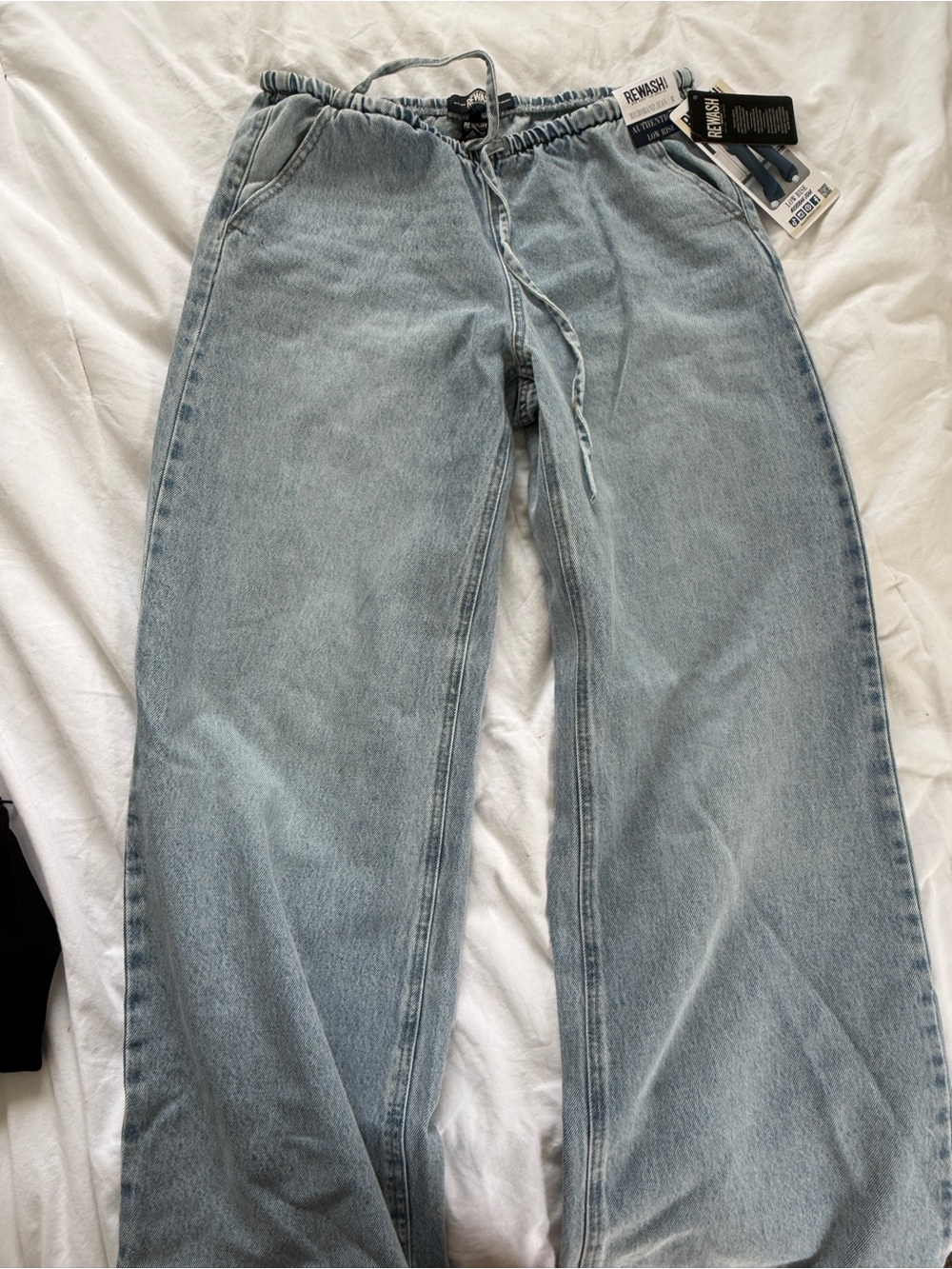 Rewash Light Wash Drawstring Women’s Jeans